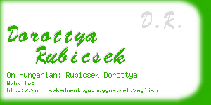 dorottya rubicsek business card
